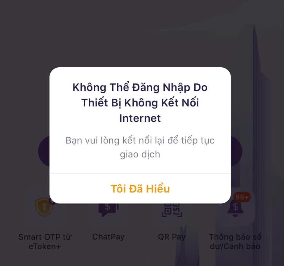 TPBank đang khắc phục sự cố hệ thống