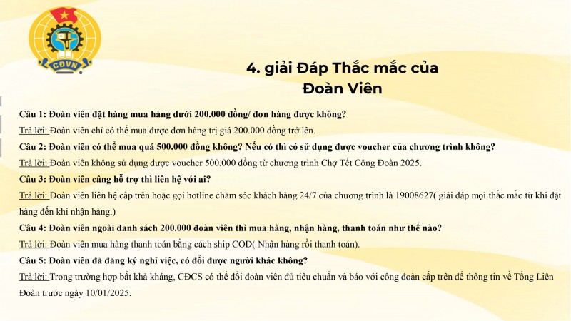 Từ 20/12: Người lao động được hỗ trợ gì khi tham gia Chợ Tết Công đoàn 2025 trực tuyến?