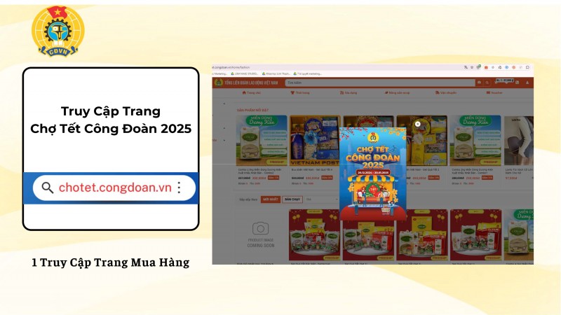 Từ 20/12: Người lao động được hỗ trợ gì khi tham gia Chợ Tết Công đoàn 2025 trực tuyến?