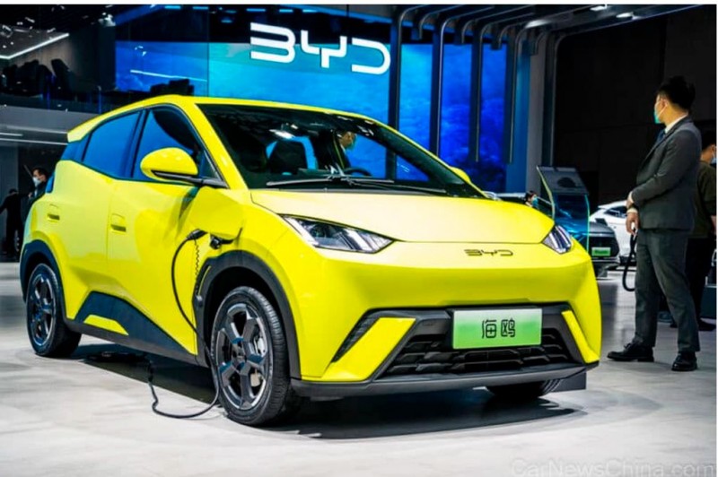 Mẫu xe điện giá rẻ BYD Seagull tới đây sẽ được trang bị tiêu chuẩn hệ thống an toàn chủ động God's Eye (Ảnh: CarNewsChina).