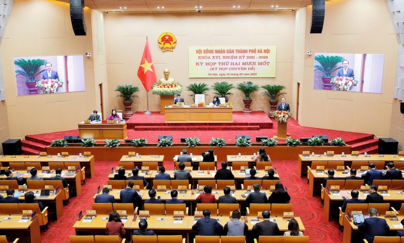 Kỳ họp lần thứ 21 HĐND TP Hà Nội (Ảnh: T.L). Kỳ họp lần thứ 21 HĐND TP Hà Nội (Ảnh: T.L).