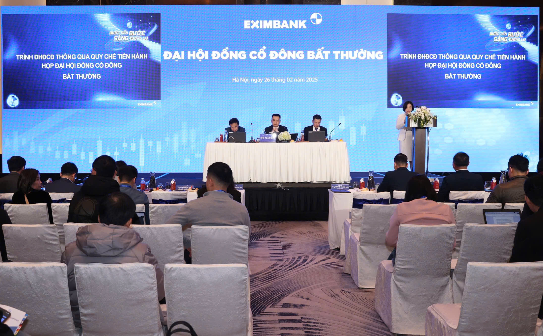 ĐHĐCĐ Eximbank: Bầu bổ sung 3 thành viên Ban Kiểm soát, đang tiến hành các bước để chuyển trụ sở