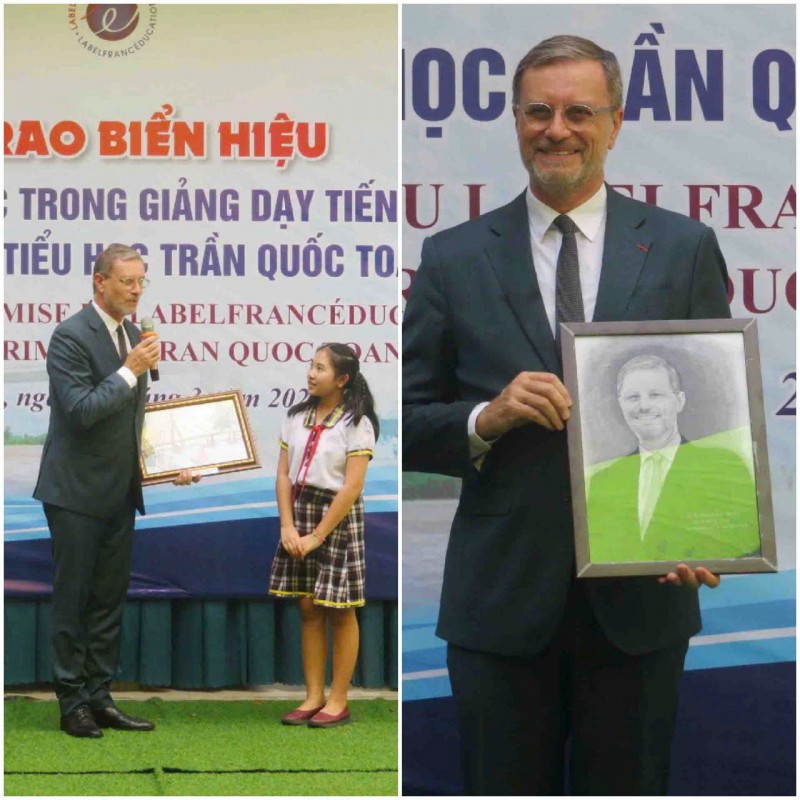 Pháp trao biển hiệu kiểm định chất lượng giáo dục cho trường tiểu học tại Cần Thơ