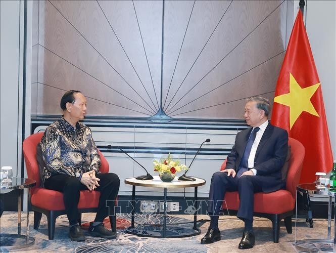 Tổng Bí thư Tô Lâm tiếp lãnh đạo các tập đoàn, doanh nghiệp lớn của Indonesia