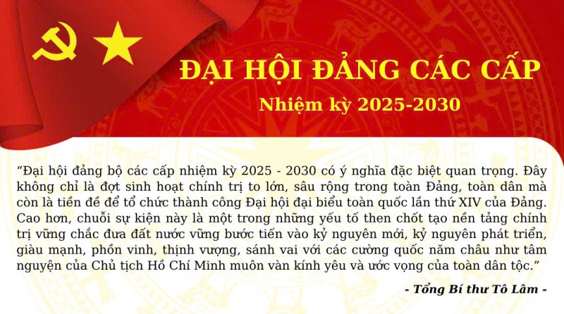 Đại hội đảng các cấp nhiệm kỳ 2025 - 2030