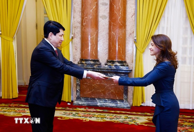 Chủ tịch nước Lương Cường tiếp Đại sứ các nước trình Quốc thư