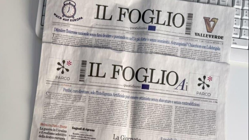 Tờ Il Foglio (Italy) ra mắt số báo đầu tiên do trí tuệ nhân tạo thực hiện