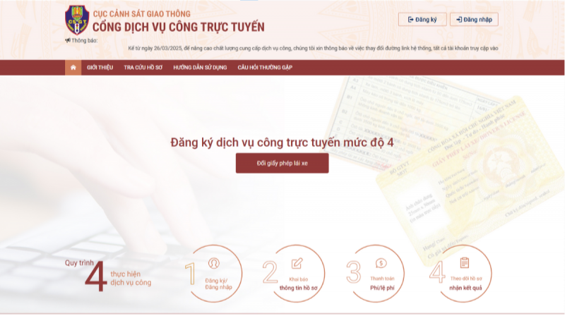 Cách đổi giấy phép lái xe online tại nhà 2025?