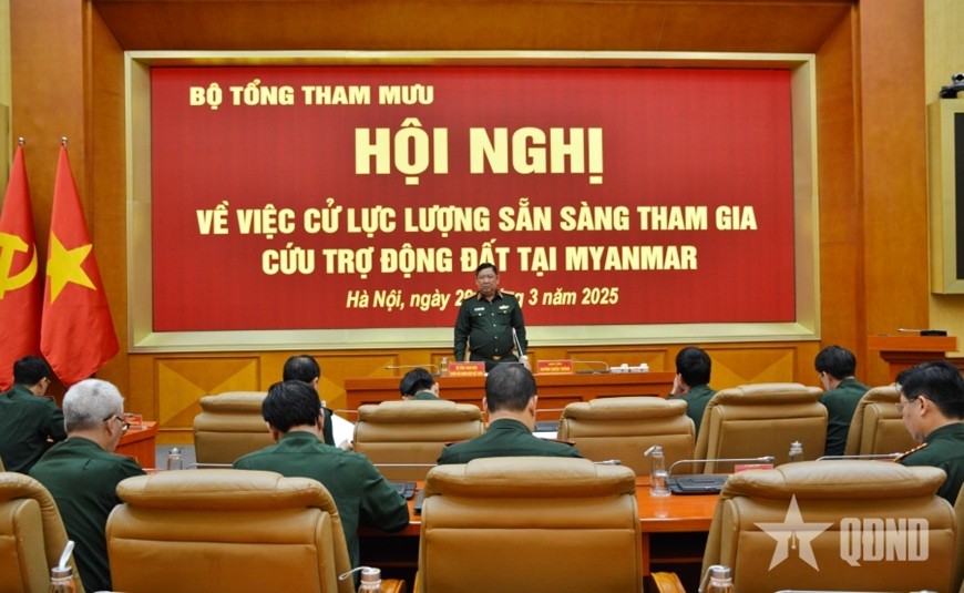 Bộ đội Việt Nam cứu trợ động đất tại Myanmar