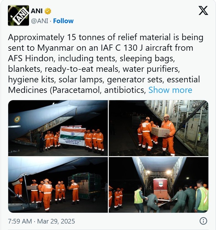 Cộng đồng quốc tế hướng về người dân Myanmar và Thái Lan sau động đất
