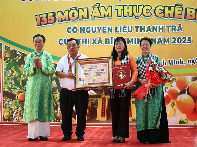 Vĩnh Long xác lập kỷ lục Việt Nam với 135 món ăn chế biến từ trái thanh trà
