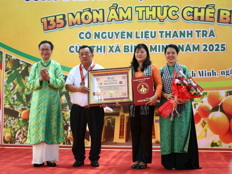 Vĩnh Long xác lập kỷ lục Việt Nam với 135 món ăn chế biến từ trái thanh trà