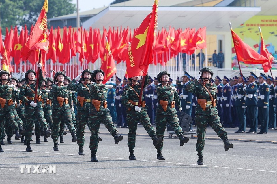 Lực lượng quân đội tham gia hợp luyện diễu binh, diễu hành tại Biên Hòa, Đồng Nai.