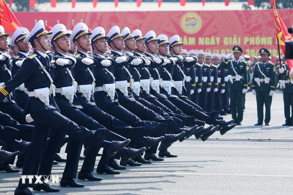 Lực lượng quân đội tham gia hợp luyện diễu binh, diễu hành tại Biên Hòa, Đồng Nai.