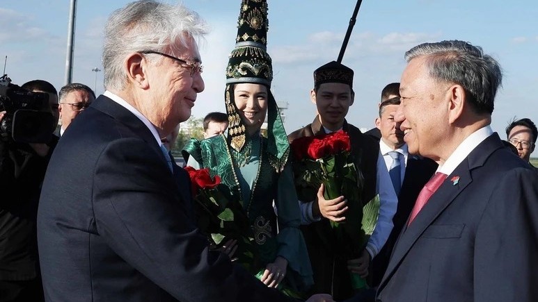 Lễ đón Tổng Bí thư Tô Lâm và Phu nhân thăm cấp Nhà nước Cộng hòa Kazakhstan