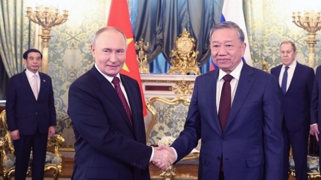 Tổng Bí thư Tô Lâm hội đàm với Tổng thống Nga Vladimir Putin