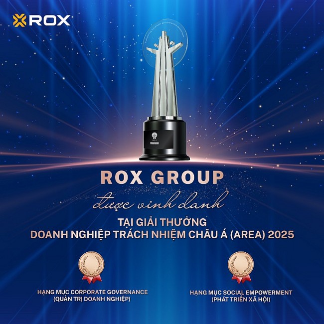 Lần thứ hai trong năm, ROX Group được vinh danh tại giải thưởng quốc tế