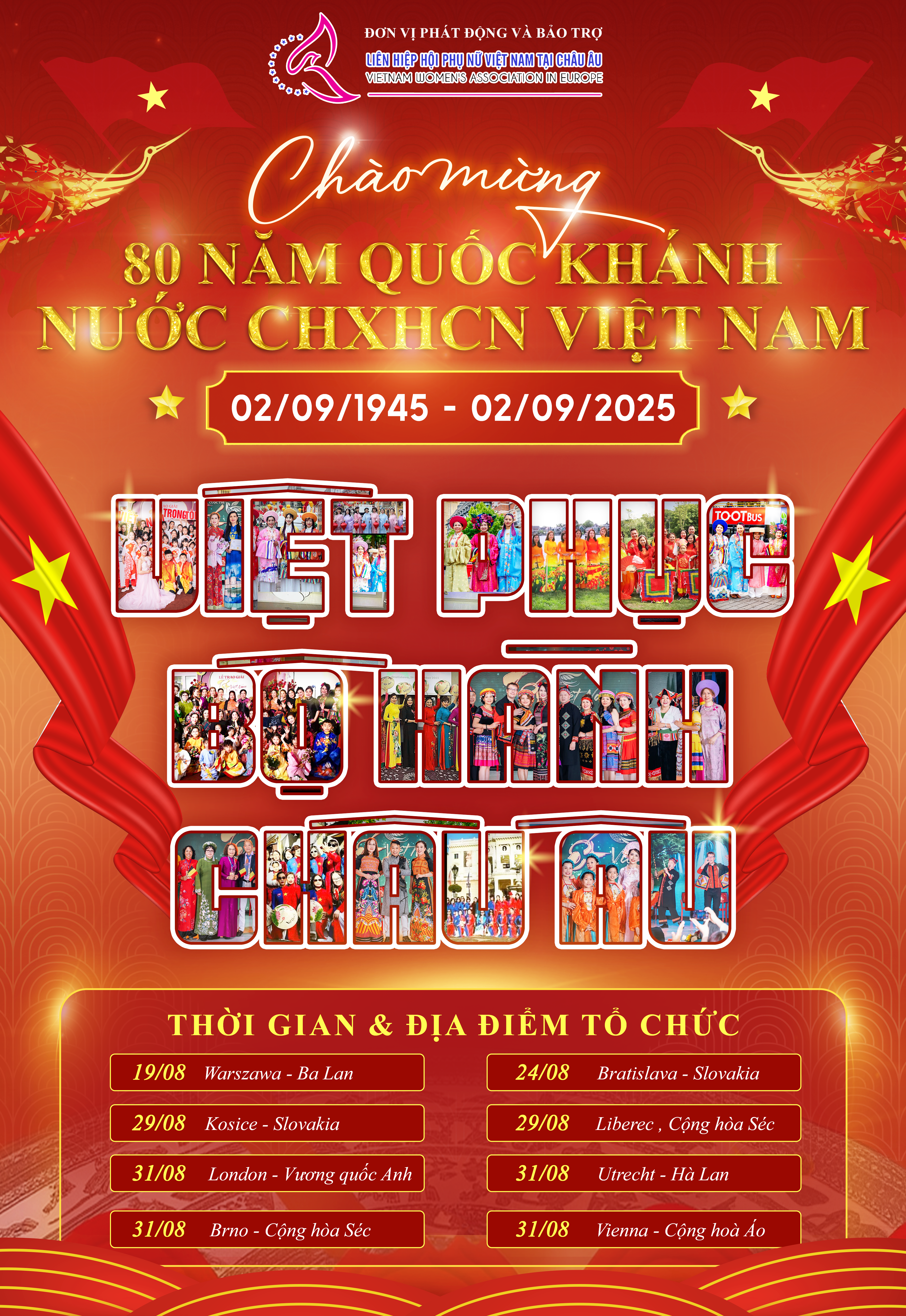 Phụ nữ Việt Nam tại Châu Âu lan tỏa tinh thần 80 năm Quốc khánh