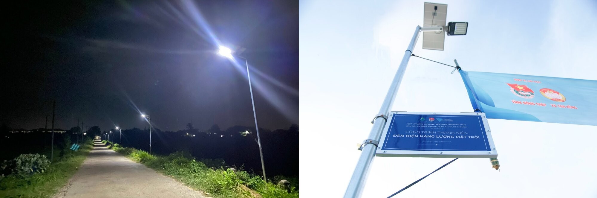 Ảnh 8. Thành quả của chiến dịch “Ánh sáng xanh” thực sự ấn tượng với 33.600 mét đường giao thông nông thôn được thắp sáng từ Bắc vào Nam, mang lại lợi ích trực tiếp cho hơn 70.000 người dân vùng sâu, vùng xa. Anh Nguyễn Bảo Minh, đại diện Đoàn Đại học Quốc gia TP. Hồ Chí Minh, đánh giá: “Chiến dịch đã tạo ra sự công bằng giữa thành thị và nông thôn về cơ sở hạ tầng chiếu sáng, đồng thời góp phần xây dựng lối sống bền vững”.