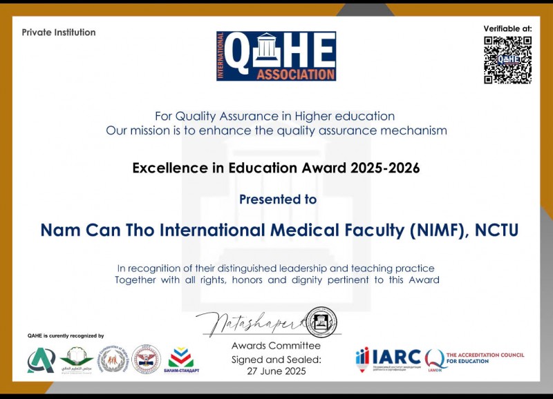 QAHE vinh danh Khoa Y Quốc tế - Trường Đại học Nam Cần Thơ