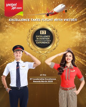 Chinh phục thị trường Ấn Độ, Vietjet nhận giải thưởng “Xuất sắc về dịch vụ Hàng không và Trải nghiệm khách hàng”
