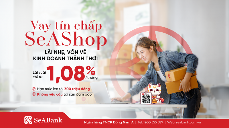 seabank ra mat goi vay tin chap seashop giai phap von cho ho kinh doanh