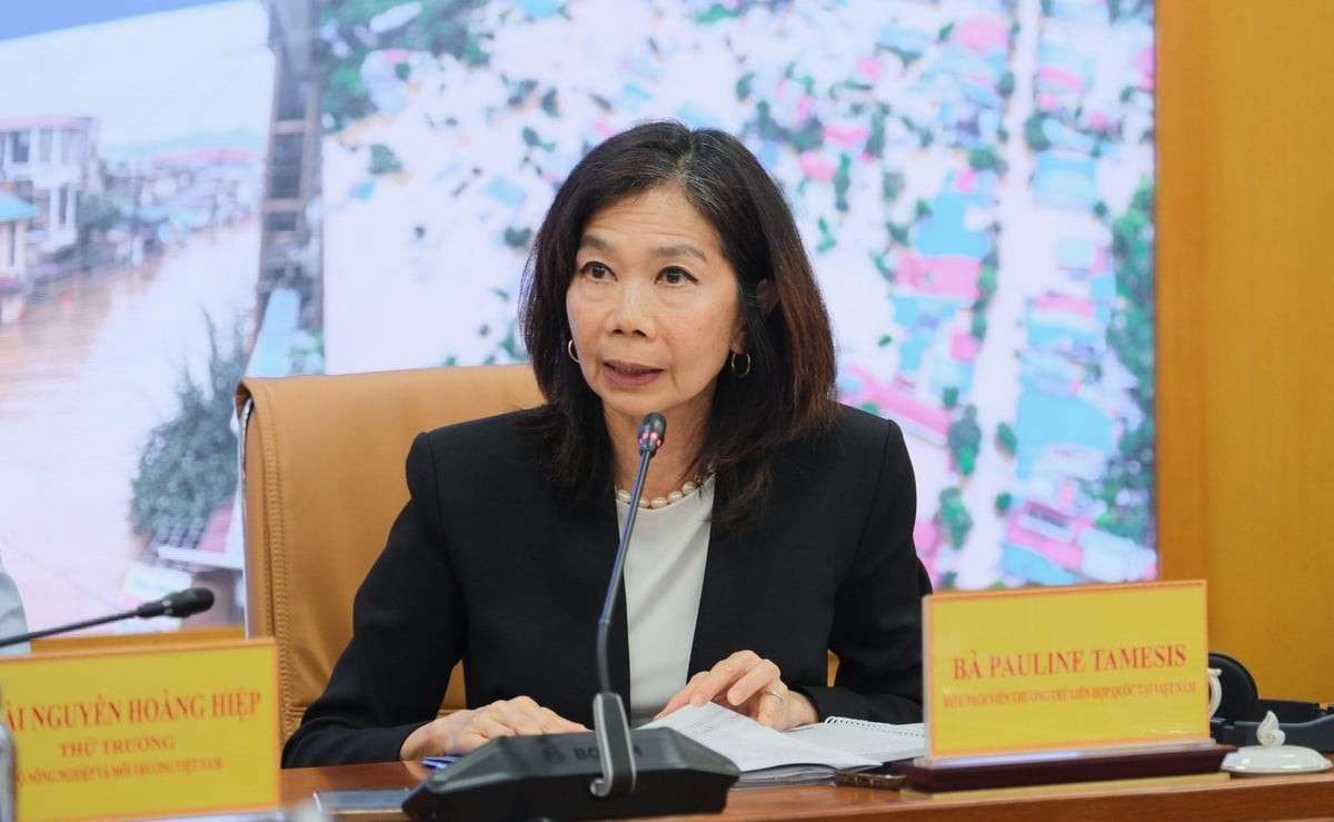 Bà Pauline Tamesis - Điều phối viên thường trú Liên hợp quốc tại Việt Nam. (Ảnh: Bộ Nông nghiệp và Môi trường) Bà Pauline Tamesis - Điều phối viên thường trú Liên hợp quốc tại Việt Nam. (Ảnh: Bộ Nông nghiệp và Môi trường)