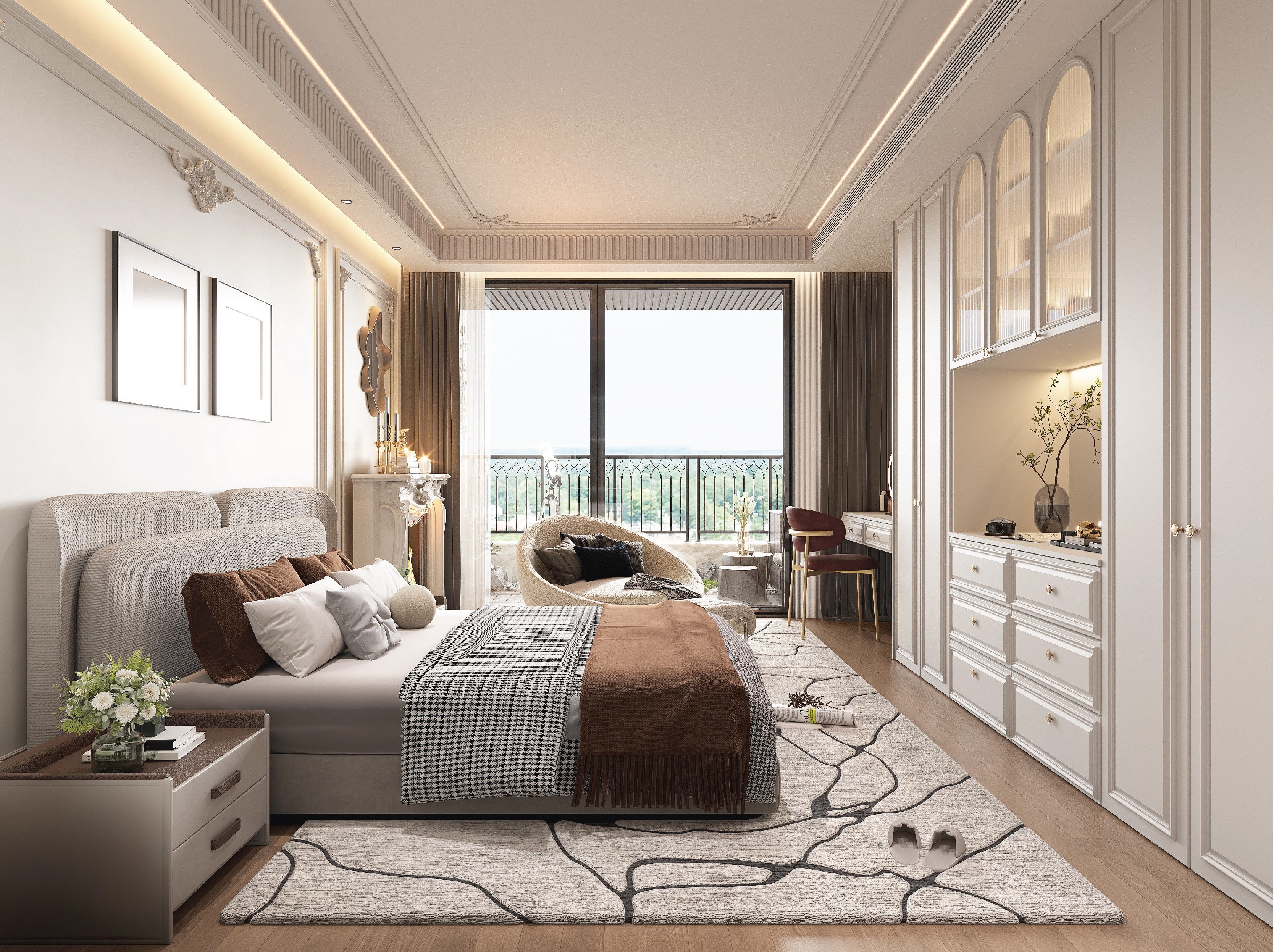 Căn hộ bàn giao chuẩn 5 sao từ gói liền tường cao cấp của Kohler, Grohe, Bosch, Eurowindow, Soho,…hoặc tương đương, đến gói full nội thất rời từ các thương hiệu toàn cầu như  Sofeyia và Haier Group.