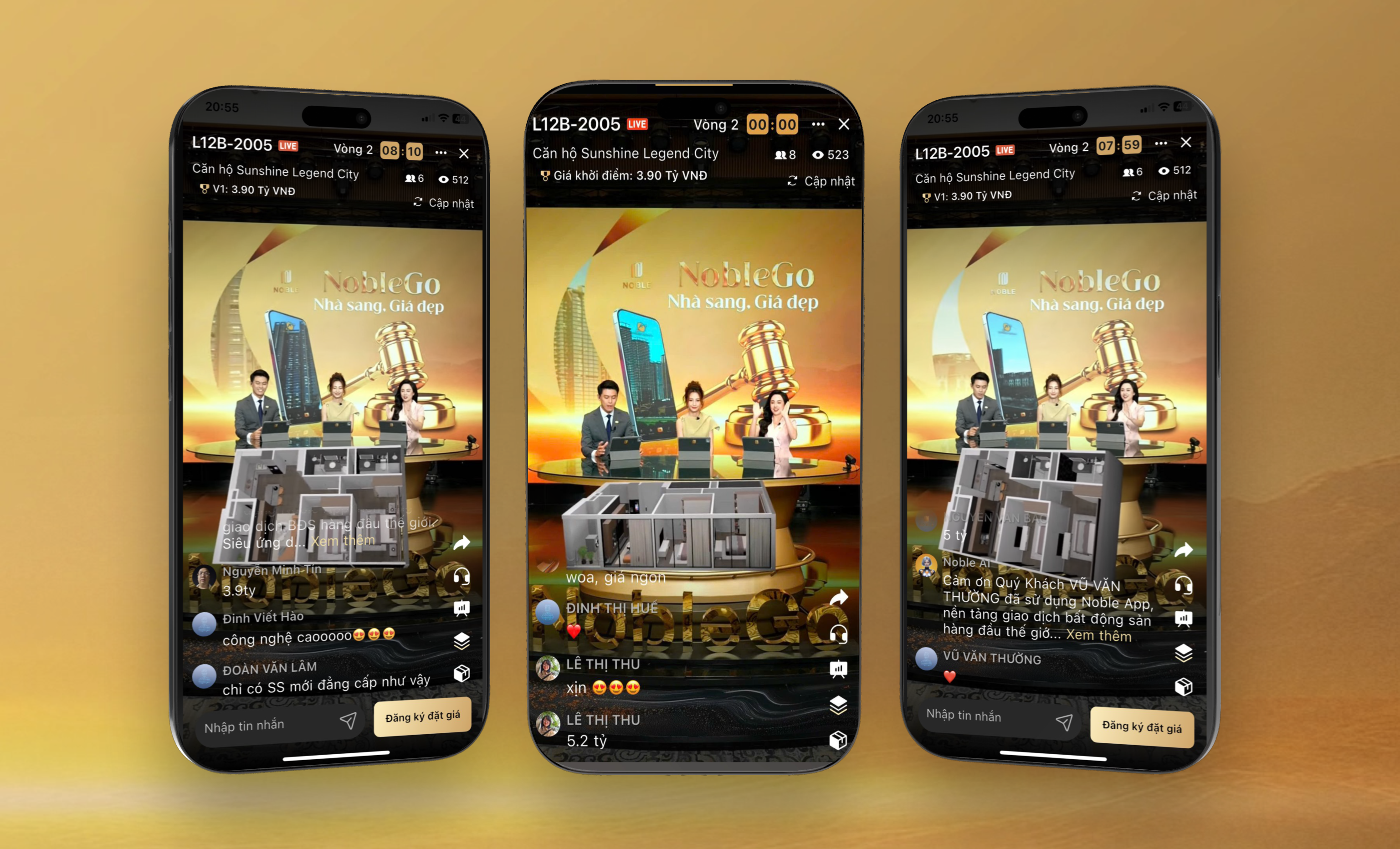 sunshine legend city gay sot voi cong nghe sa ban ao lan dau xuat hien tren song livestream noblego