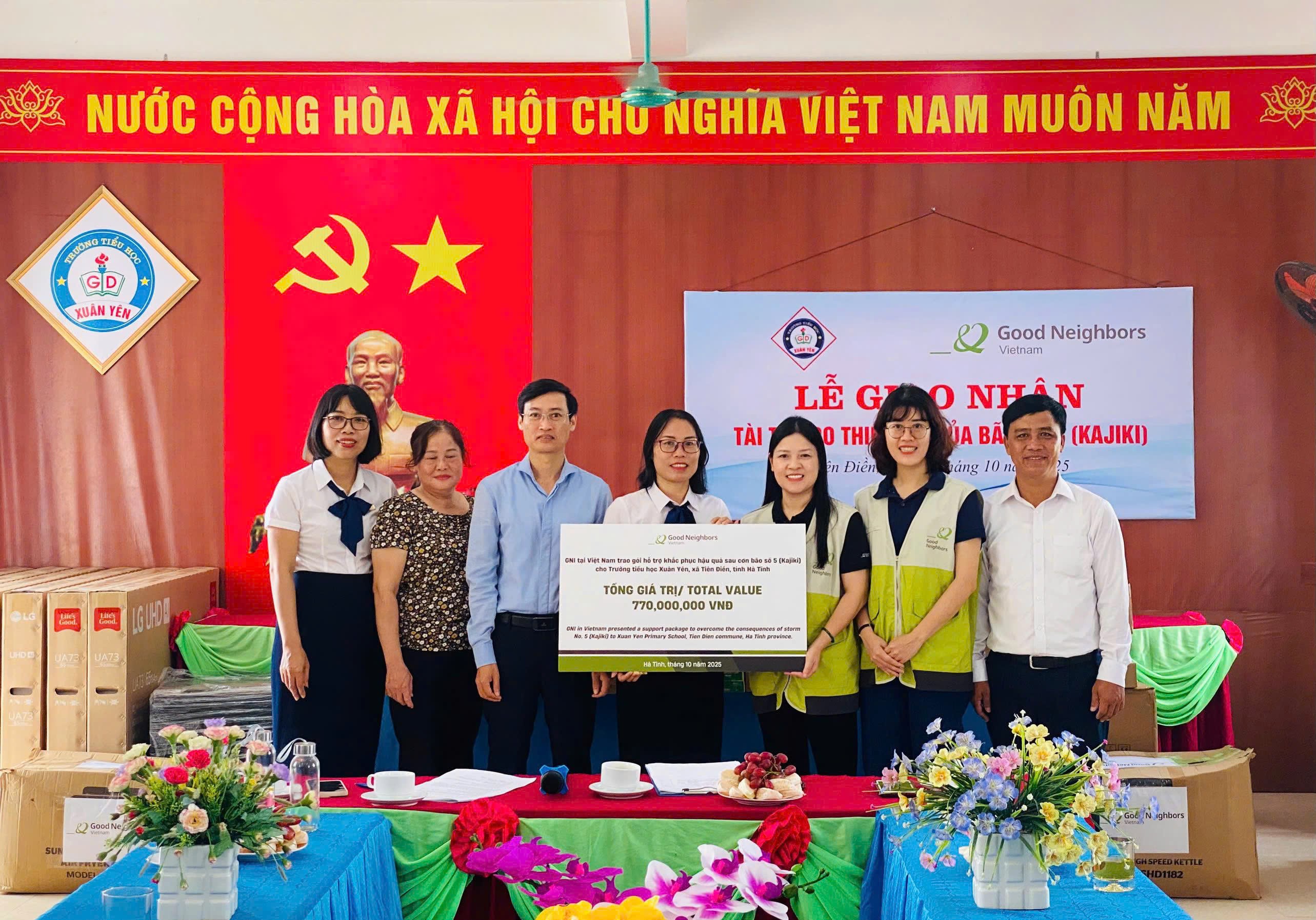 GNI hỗ trợ khắc phục hậu quả bão số 5 tại Hà Tĩnh