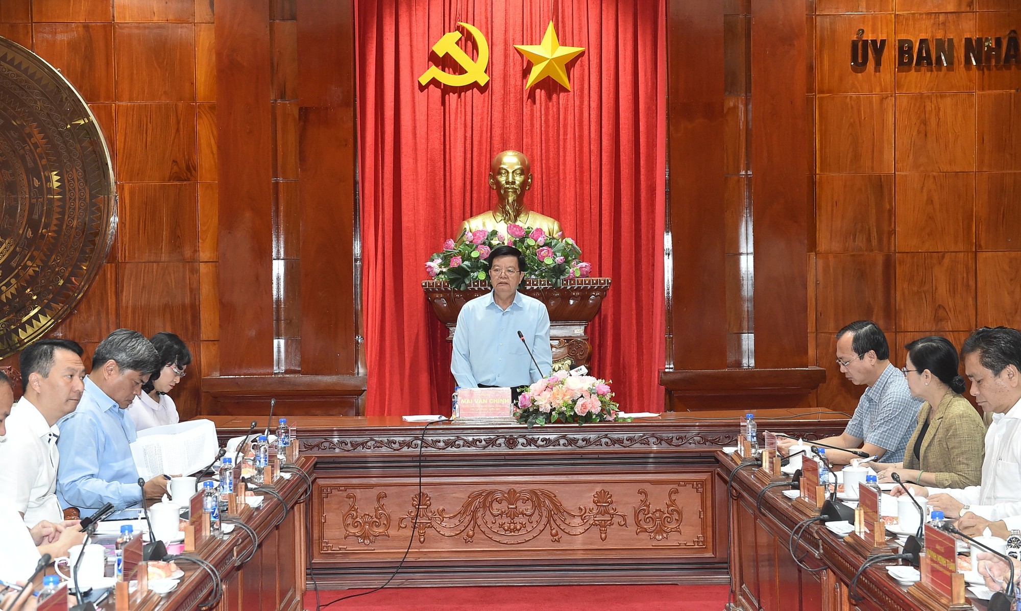 Phó Thủ tướng Mai Văn Chính làm việc với tỉnh Đồng Tháp về tình hình sản xuất kinh doanh, đầu tư công, xuất nhập khẩu - Ảnh: VGP