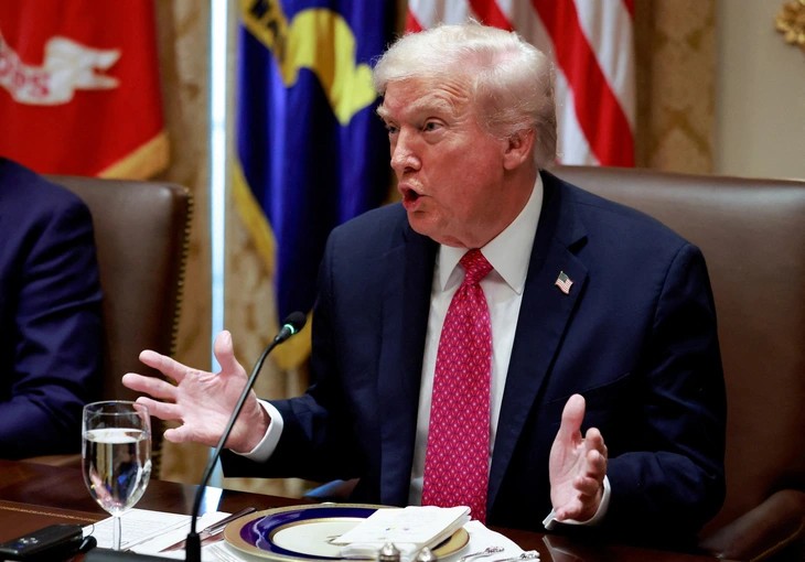 Tổng thống Mỹ Donald Trump trong cuộc gặp Tổng thống Ukraine Volodymyr Zelensky tại Nhà Trắng hôm 17/10/2025. (Ảnh: Reuters) Tổng thống Mỹ Donald Trump trong cuộc gặp Tổng thống Ukraine Volodymyr Zelensky tại Nhà Trắng hôm 17/10/2025. (Ảnh: Reuters)