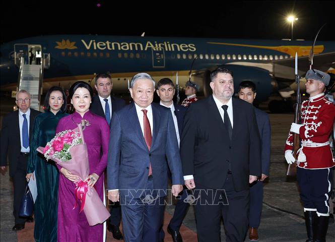 Tổng Bí thư Tô Lâm và Phu nhân bắt đầu thăm chính thức Cộng hòa Bulgaria