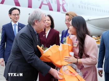 Tổng Thư ký Liên hợp quốc António Guterres đến Việt Nam dự lễ mở ký Công ước Hà Nội