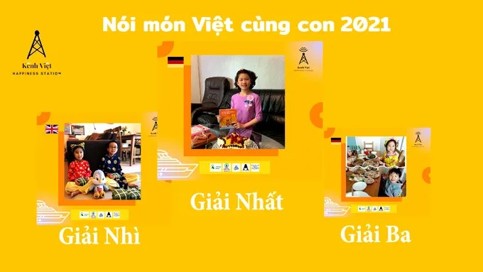Trao giải cuộc thi “Nói món Việt cùng con 2021”.