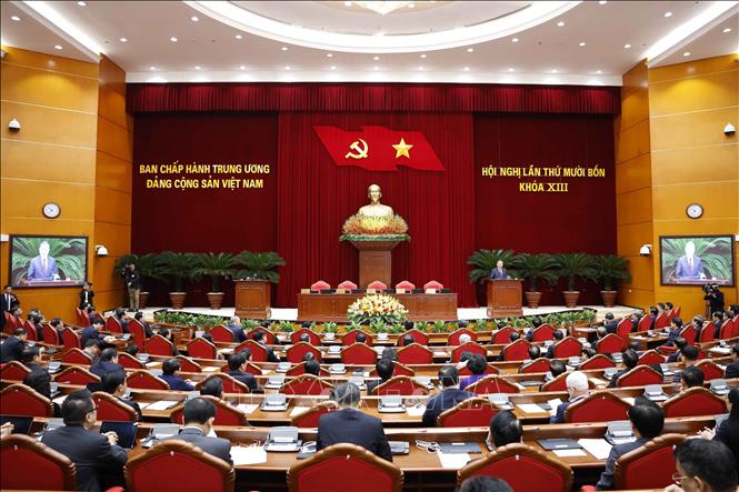 Bế mạc Hội nghị lần thứ 14 Ban Chấp hành Trung ương Đảng khóa XIII Chú thích ảnh