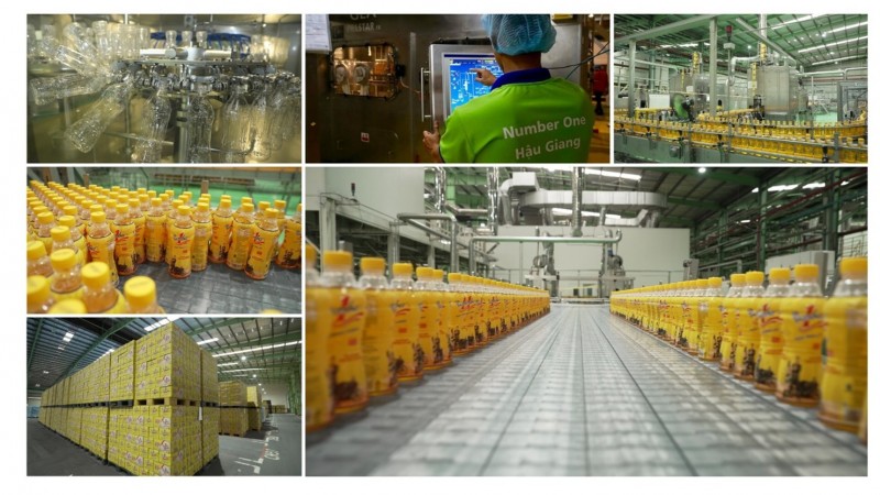 Dây chuyền chiết lạnh vô trùng Aseptic hiện đại tại nhà máy Number 1, nơi mỗi chai nước tăng lực được tạo ra với công nghệ “xanh” tối tân, giữ trọn năng lượng tinh khiết mà không cần chất bảo quản.