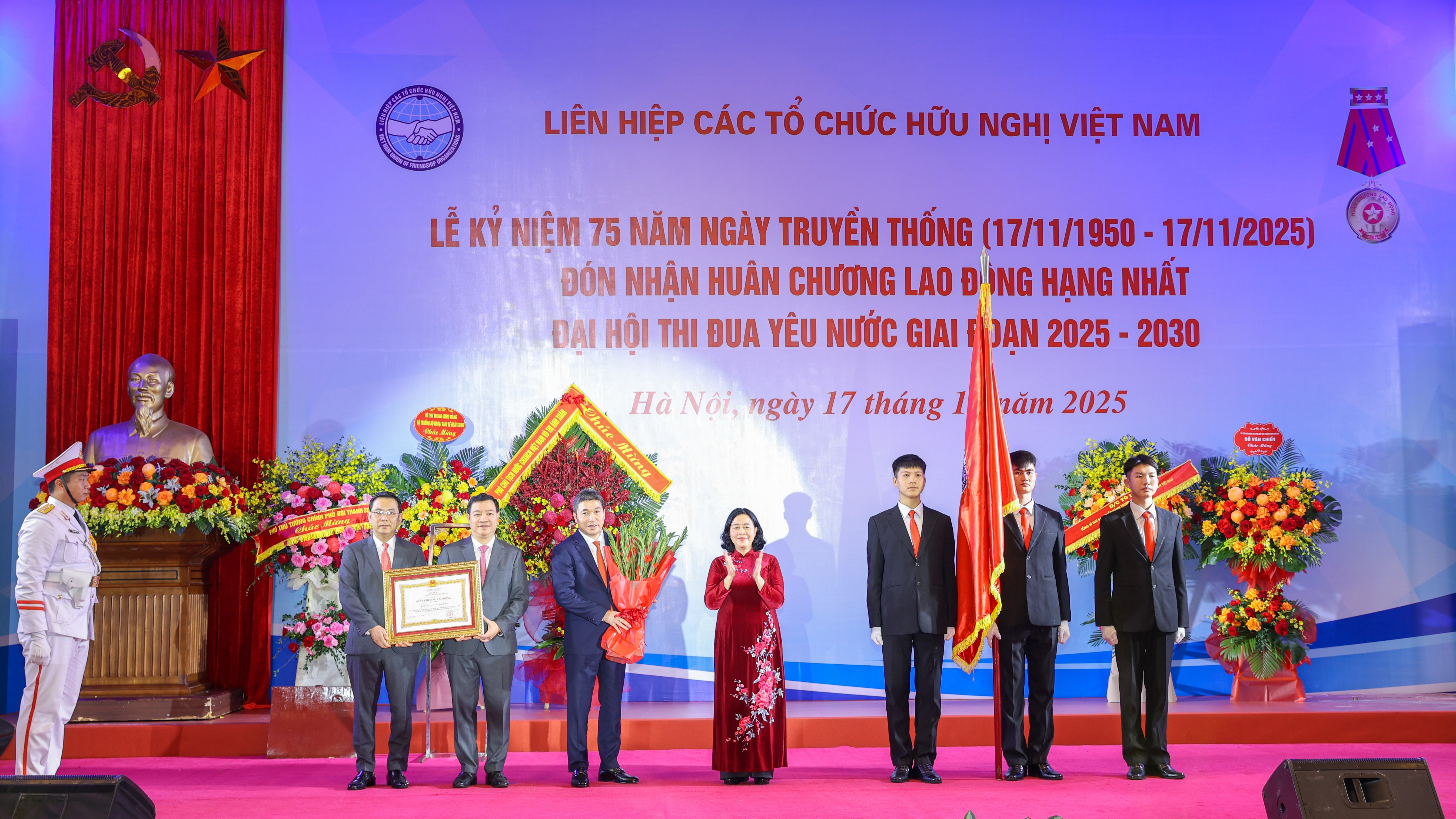 Liên hiệp các tổ chức hữu nghị Việt Nam kỷ niệm 75 năm Ngày Truyền thống và Đại hội Thi đua yêu nước giai đoạn 2025 - 2030
