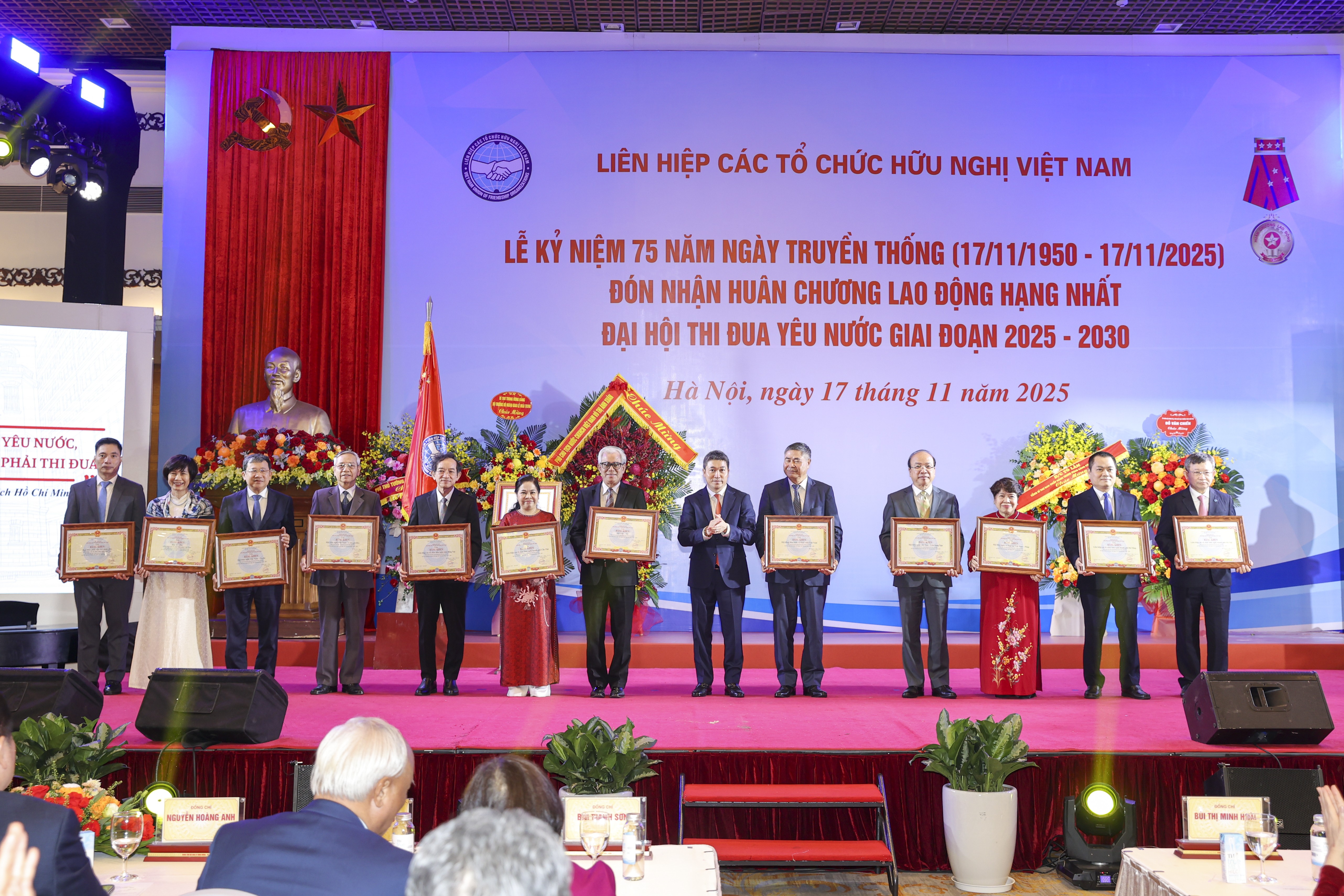 Liên hiệp các tổ chức hữu nghị Việt Nam kỷ niệm 75 năm Ngày Truyền thống và Đại hội Thi đua yêu nước giai đoạn 2025 - 2030