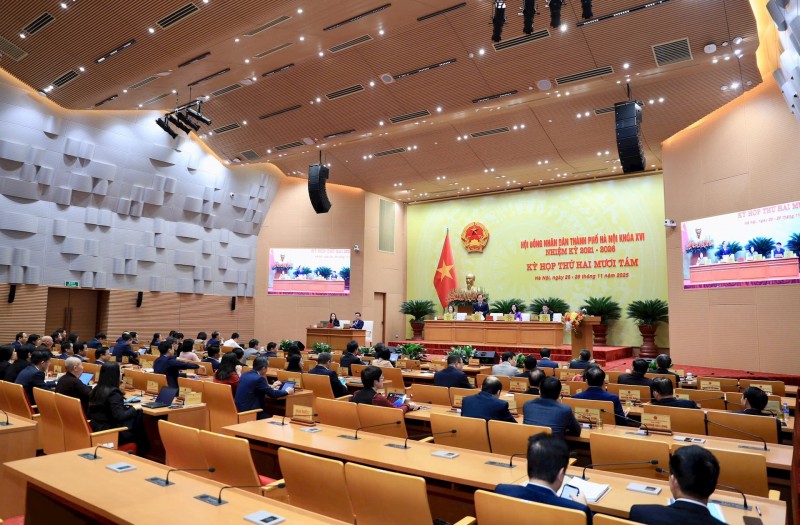 kỳ họp thứ hai mươi tám, HĐND thành phố Hà Nội. (Ảnh: T.L)