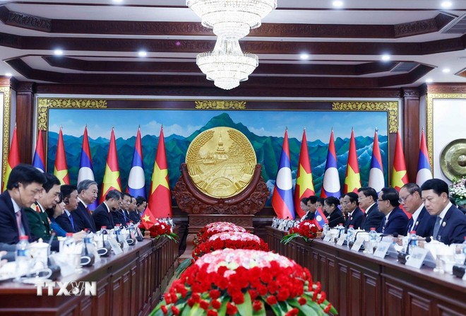 Tuyên bố chung Việt Nam-Lào nhân chuyến thăm của Tổng Bí thư Tô Lâm tới Lào Tuyên bố chung Việt Nam-Lào nhân chuyến thăm của Tổng Bí thư Tô Lâm tới Lào