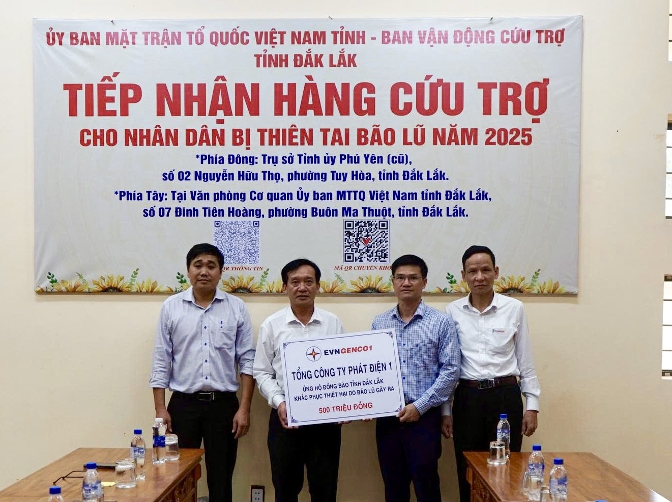 EVNGENCO1 trao kinh phí ủng hộ 500 triệu đồng cho đồng bào tỉnh Đắk Lắk bị thiệt hại do bão lũ EVNGENCO1 trao kinh phí ủng hộ 500 triệu đồng cho đồng bào tỉnh Đắk Lắk bị thiệt hại do bão lũ