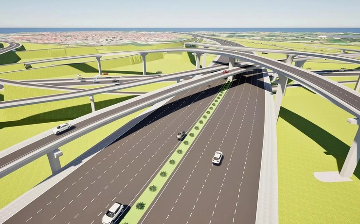 Phối cảnh dự án đầu tư xây dựng tuyến đường kết nối sân bay Gia Bình với Thủ đô Hà Nội. (Ảnh: Sở VHTT Hà Nội)