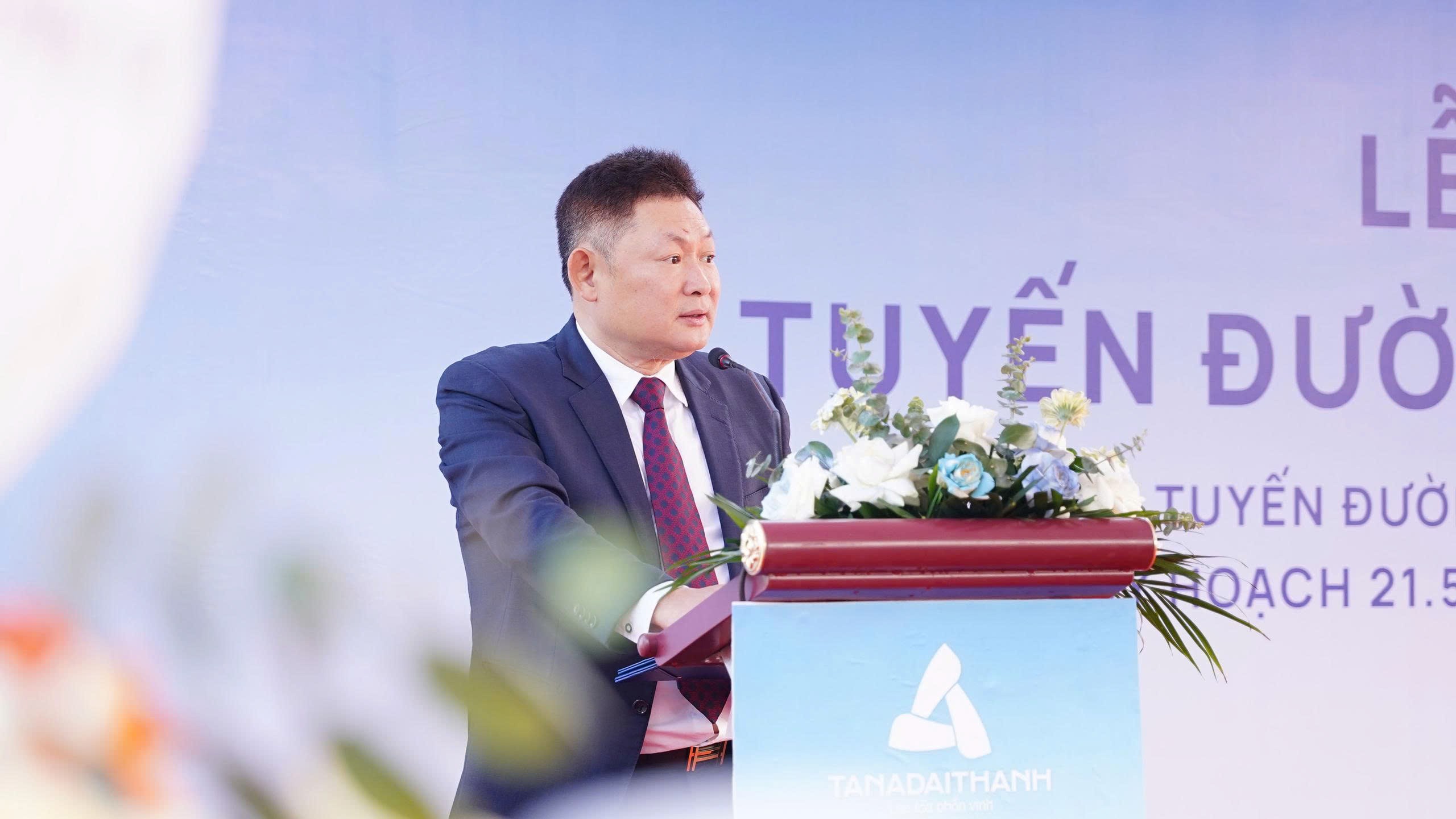 Ông Đặng Quang Minh - Chủ tịch HĐQT MEYGROUP đại diện Tập đoàn Tân Á Đại Thành phát biểu tại sự kiện