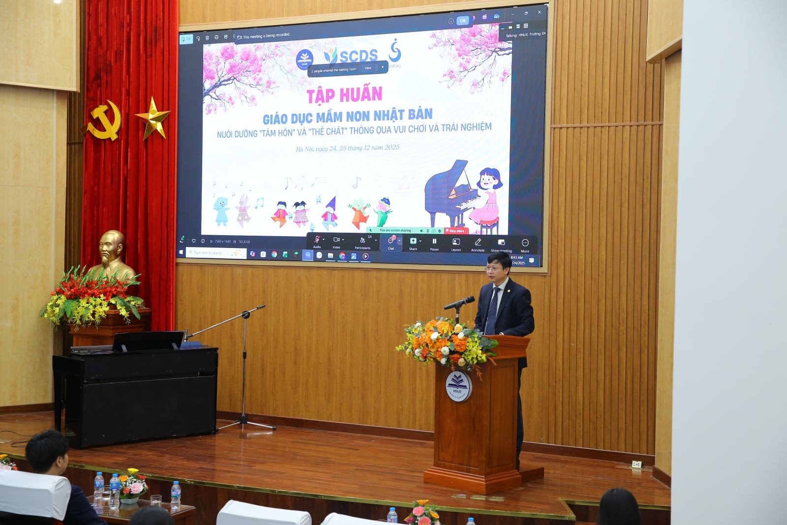 PGS.TS Nguyễn Văn Hiền, Chủ tịch Hội đồng Trường Đại học Sư phạm Hà Nội phát biểu tại buổi tập huấn. Ảnh: MT PGS.TS Nguyễn Văn Hiền, Chủ tịch Hội đồng Trường Đại học Sư phạm Hà Nội phát biểu tại buổi tập huấn. Ảnh: MT