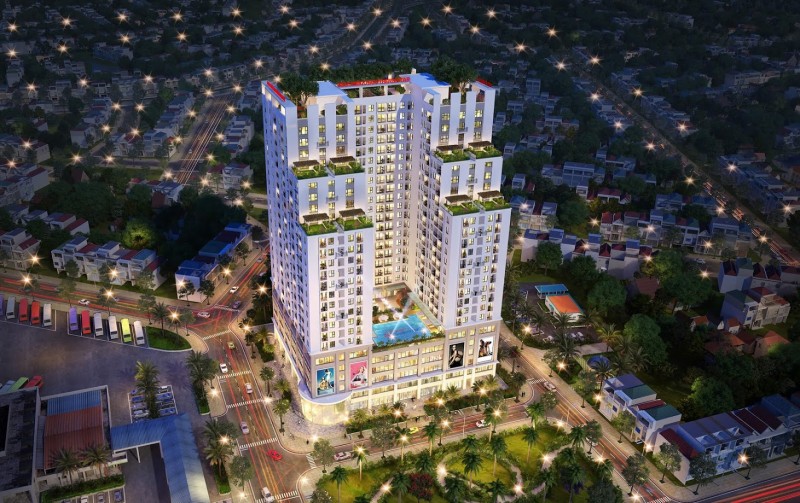 Chung cư New Life Tower thuộc Khu đô thị Cái Dăm.