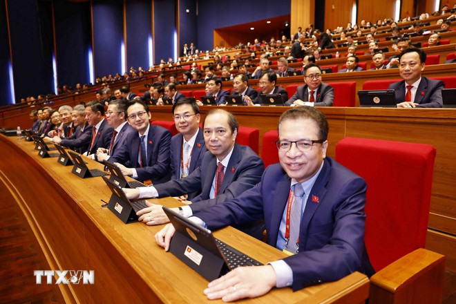 Đại biểu dự phiên họp trù bị. (Ảnh: TTXVN) ttxvn-1901-phien-tru-bi-dai-hoi-dang-xiv-16.jpg