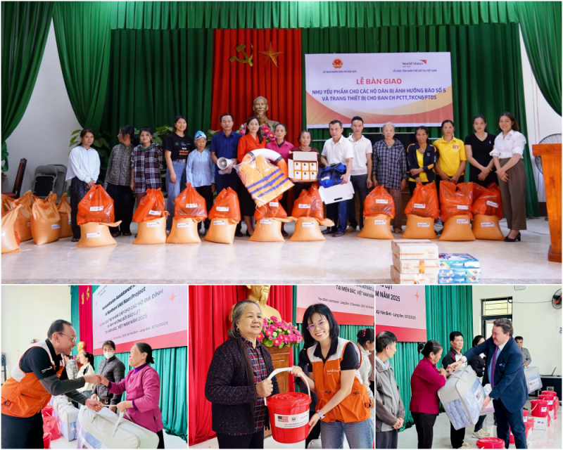 WVI viện trợ hơn 6,4 tỷ đồng cho các gia đình bị ảnh hưởng do bão số 10 ở Thanh Hóa