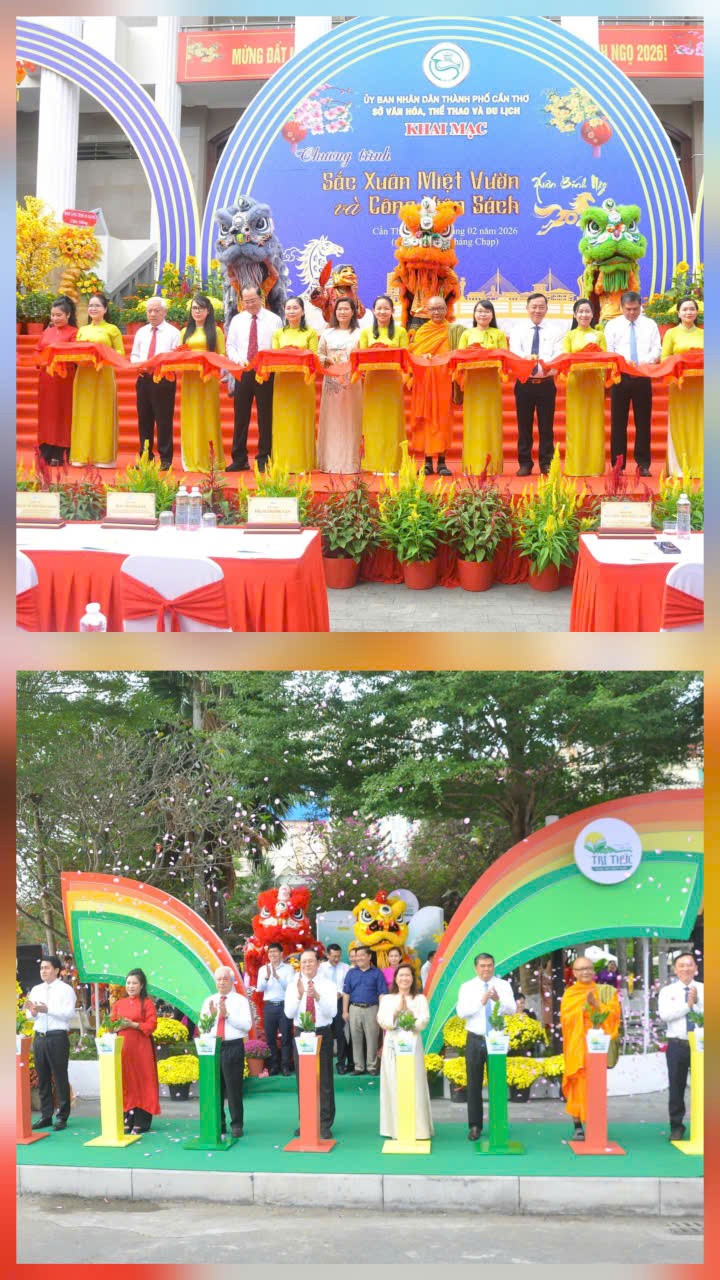 Cần Thơ: Rộn ràng “Sắc Xuân miệt vườn” và “Công viên Sách Xuân” Bính Ngọ 2026