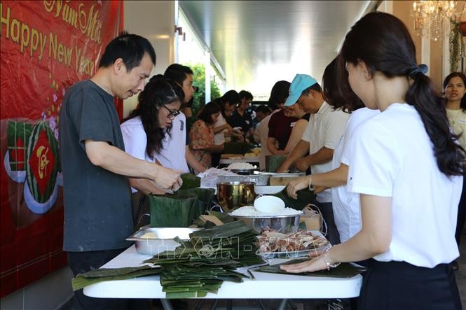 Người Việt tại Australia giữ hồn Tết Việt qua hoạt động gói bánh chưng Người Việt tại Australia gói bánh chưng đón Tết